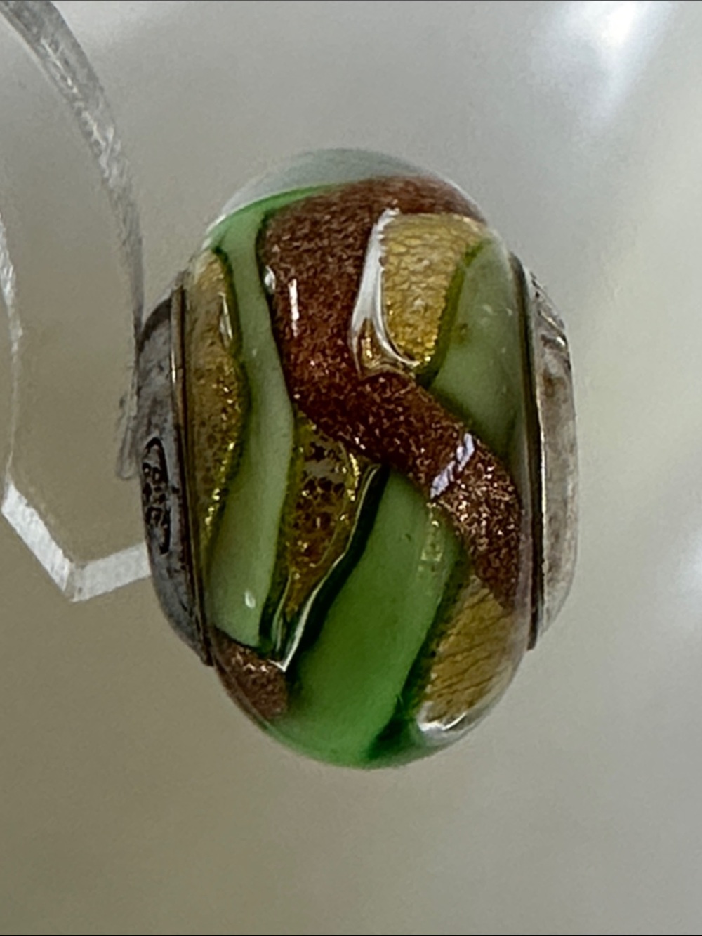 Pandora Green murano Charm made in italy
